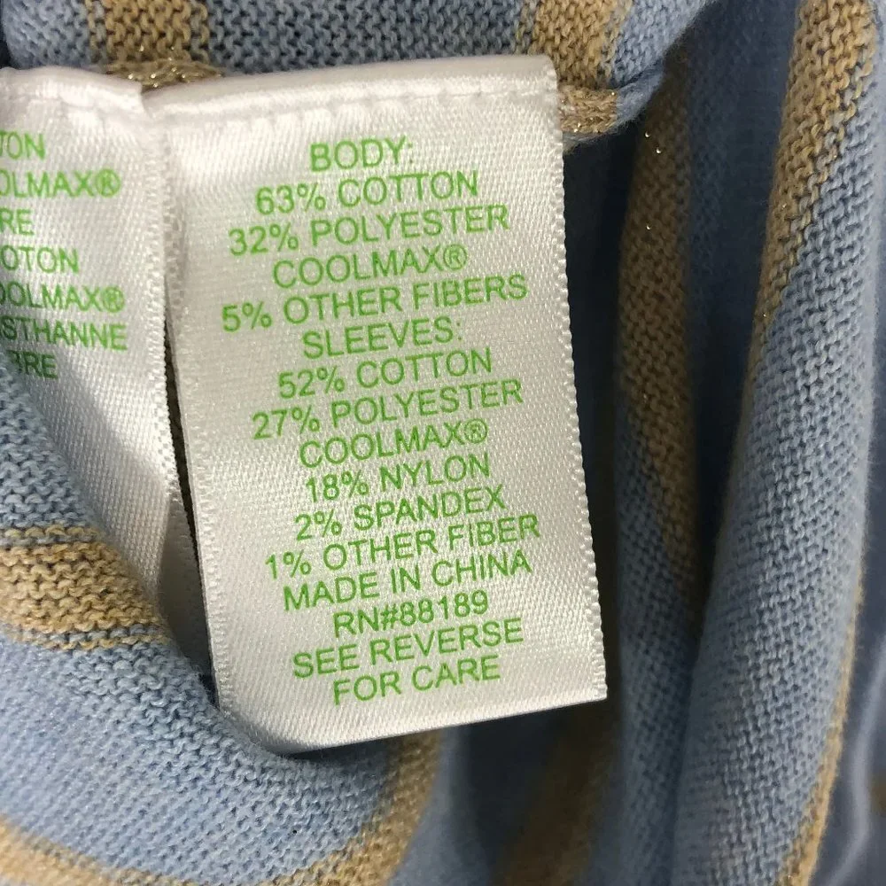 Lilly Pulitzer Heathered Blue Striped Cobo Sweater